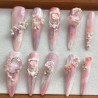 Color cat's eye carving pure handmade niche new Chinese style