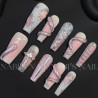 Ring flower enamel pink snake 2k millennium spicy ring nail art