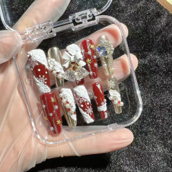 Pure handmade snowflake bell gorgeous Angra red handmade wearable armor