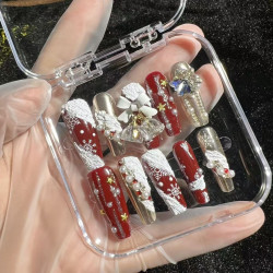 Pure handmade snowflake bell gorgeous Angra red handmade wearable armor