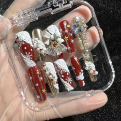 Pure handmade snowflake bell gorgeous Angra red handmade wearable armor
