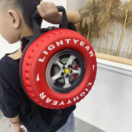 Girl's backpack, little boy's cute cartoon creative tire, going out, baby, foreign style backpack, kindergarten