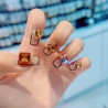 Autumn and winter Maillard nail art, fashionable Chinese pure handmade nail art, wearable nail art