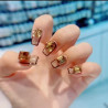Autumn and winter Maillard nail art, fashionable Chinese pure handmade nail art, wearable nail art