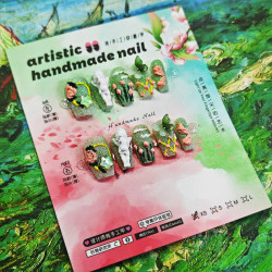 Korean green fresh lady angel butterfly autumn and winter nail art wear