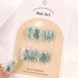 Cat's eye butterfly nail art pure handmade patch
