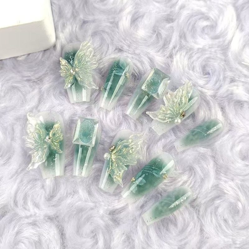 Cat's eye butterfly nail art pure handmade patch