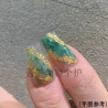 Ancient style nail art green smudge ink gold inlaid jade nail decals Chinese style