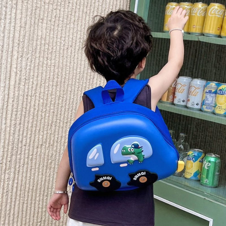 Popular kindergarten schoolbag boys' car eggshell ultra-light material baby travel backpack travel girls' bag
