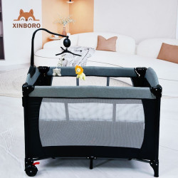 Baby cot foldable stitching large bed portable baby bed diaper table multifunctional mobile newborn cradle