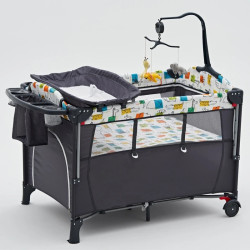 Baby cot foldable stitching large bed portable baby bed diaper table multifunctional mobile newborn cradle