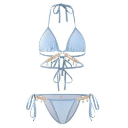 Swimsuit mermaid diamond chain European and American pure desire style binding belt