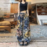 Spring and summer national trend Nezha print mid-waist slim floor-length casual pants