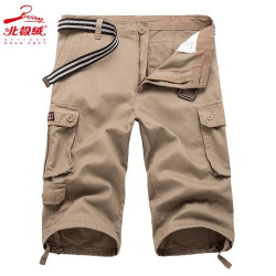 Five-point trousers, plaid trousers, breathable three-point trousers, men's casual loose camouflage shorts