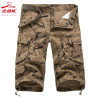 Five-point trousers, plaid trousers, breathable three-point trousers, men's casual loose camouflage shorts