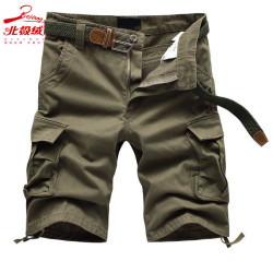 Five-point trousers, plaid trousers, breathable three-point trousers, men's casual loose camouflage shorts