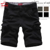 Five-point trousers, plaid trousers, breathable three-point trousers, men's casual loose camouflage shorts