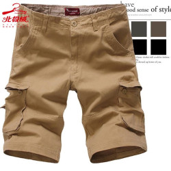 Five-point trousers, plaid trousers, breathable three-point trousers, men's casual loose camouflage shorts