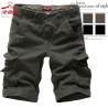 Five-point trousers, plaid trousers, breathable three-point trousers, men's casual loose camouflage shorts