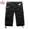 Five-point trousers, plaid trousers, breathable three-point trousers, men's casual loose camouflage shorts