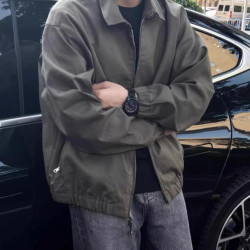 Three-proof coach jacket men's flight suit jacket silhouette stand-up collar fashion brand baseball suit
