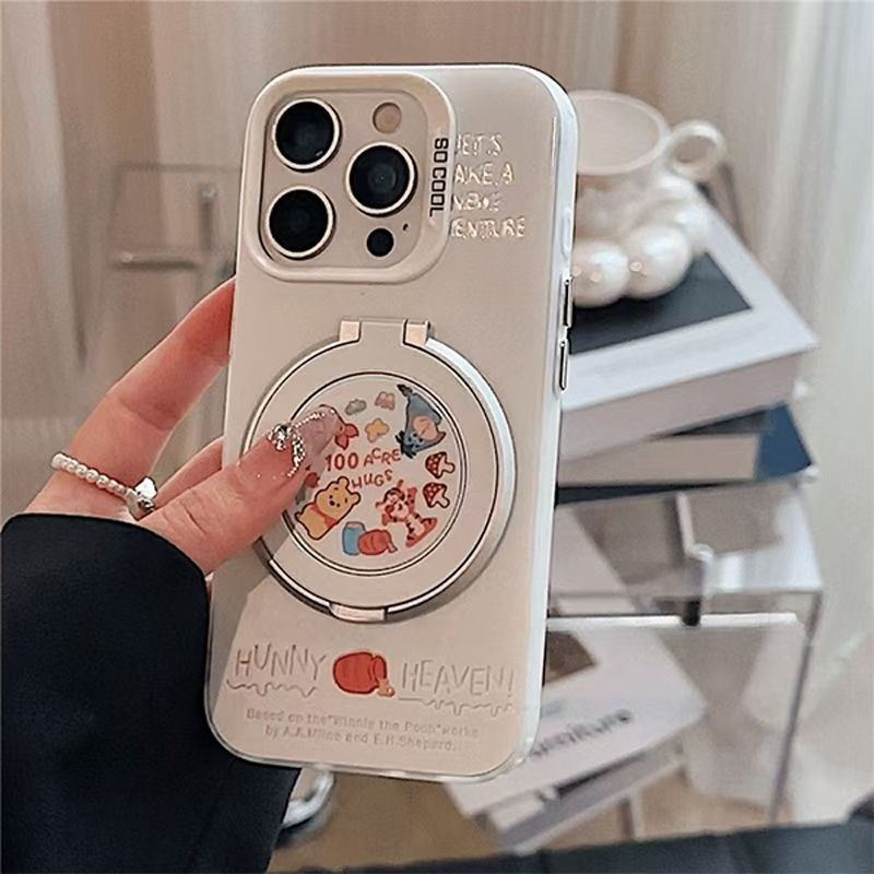 Suitable for Apple color silver mobile phone case Winnie the Pooh