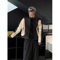 Short racing suit jacket men's spring and autumn fashion brand high-end cleanfit cycling suit motorcycle jacket