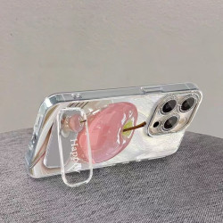 Mobile phone case crystal apple mirror stand