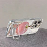Mobile phone case crystal apple mirror stand