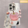 Mobile phone case crystal apple mirror stand