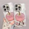 Mobile phone case crystal apple mirror stand