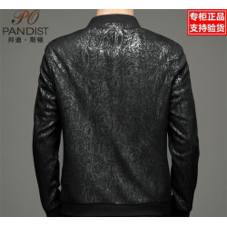 High-grade genuine leather jacket men's short calfskin jacket baseball collar casual jacket