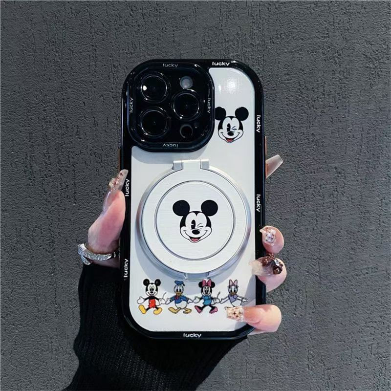Suitable for Apple trendy cream case winking Mickey