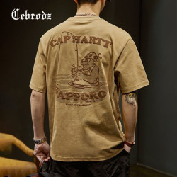 Cebrodz blockbuster short-sleeved loose fashion brand short-sleeved printed cotton T-shirt