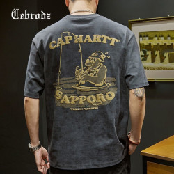 Cebrodz blockbuster short-sleeved loose fashion brand short-sleeved printed cotton T-shirt