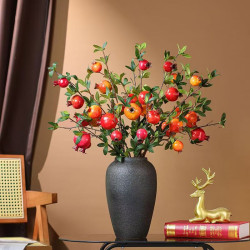 Simulation of pomegranate dried flowers and fruit branches New Year decorations