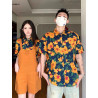 Men's and women's shirts, short-sleeved floral shirts, loose retro tops, vacation beach fashion