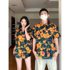 Men's and women's shirts, short-sleeved floral shirts, loose retro tops, vacation beach fashion