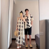 Couple's retro design sense slanted shoulder lazy holiday-style dress seaside beach one skirt one coat