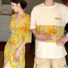 Niche design sense couple wear short-sleeved T-shirt women's dress one skirt one dress ins fashion