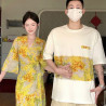 Niche design sense couple wear short-sleeved T-shirt women's dress one skirt one dress ins fashion