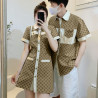 Couple's clothing, light luxury style, high-end, one skirt and one dress, fashionable Polo dress