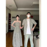 Couple's design sense striped short-sleeved shirt bra dress French one skirt one dress fashion