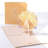 Ferris wheel 3d three-dimensional greeting card paper handmade card three-dimensional book foldable simple
