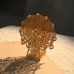 Ferris wheel 3d three-dimensional greeting card paper handmade card three-dimensional book foldable simple