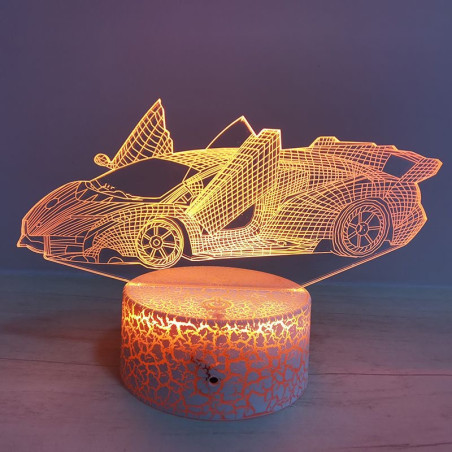 Creative sports car 3d night light table lamp decoration bedside lamp bar table lamp car countertop ornaments