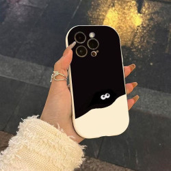 Contrast color hiding coal balls Apple phone case suitable for iPhone16 soft case