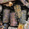 Four seasons messenger PET three-dimensional gold-plated stickers high-quality ins style creative plants and flowers