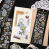 Four seasons messenger PET three-dimensional gold-plated stickers high-quality ins style creative plants and flowers