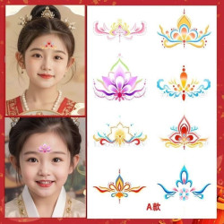 Eyebrow sticker Hanfu performance ancient style eye tail color forehead sticker tattoo sticker